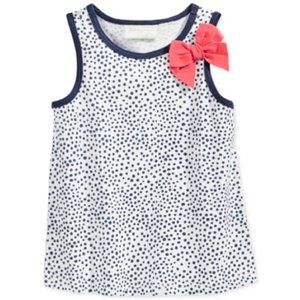 First Impressions Baby Girls' Blue Dot-Print Bow Tank, Size 12 Months
